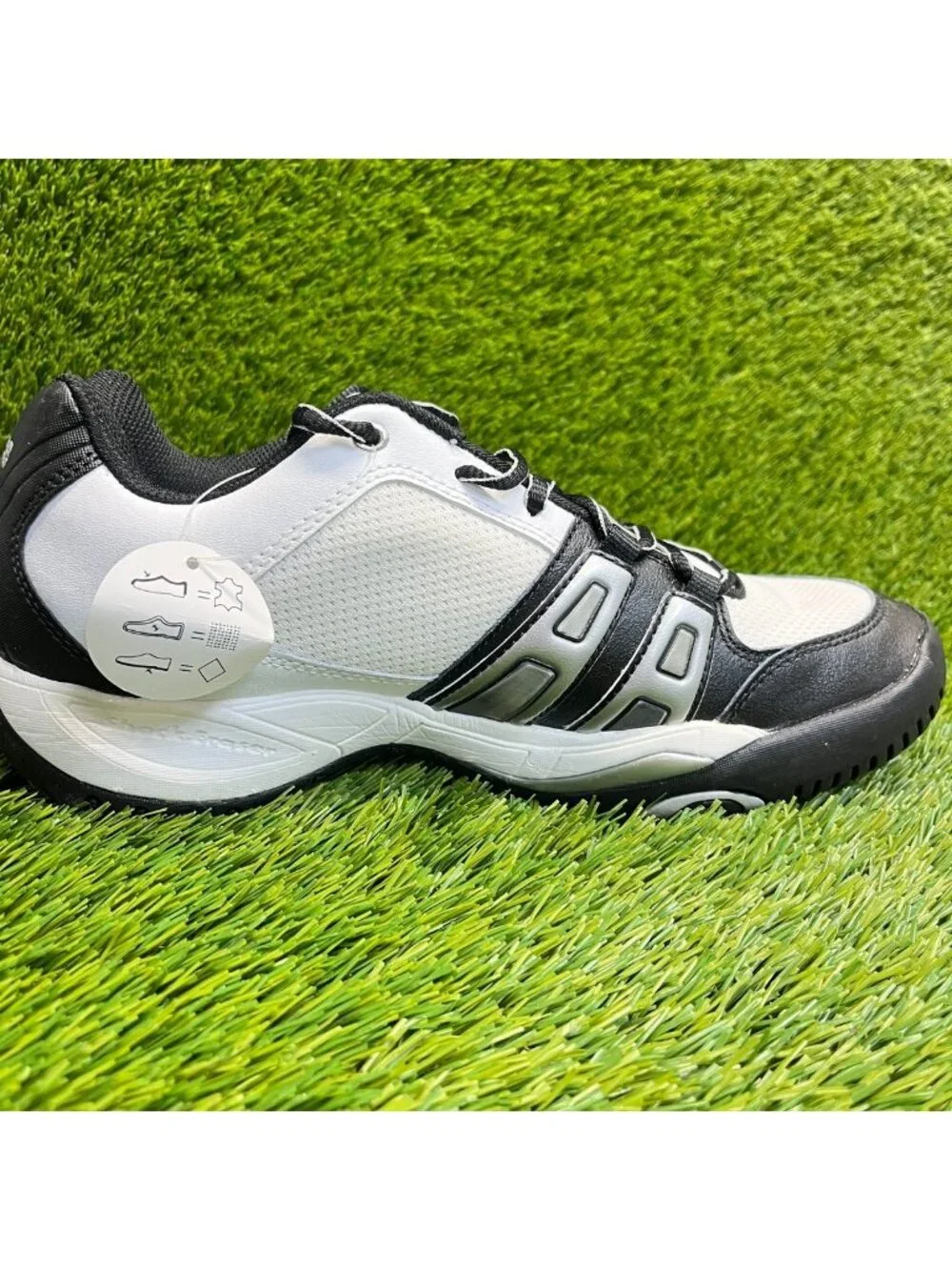 Prince T14 Mens Size 10 White Black Athletic Running Tennis Shoes Sneakers
